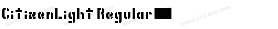CitizenLight Regular字体转换